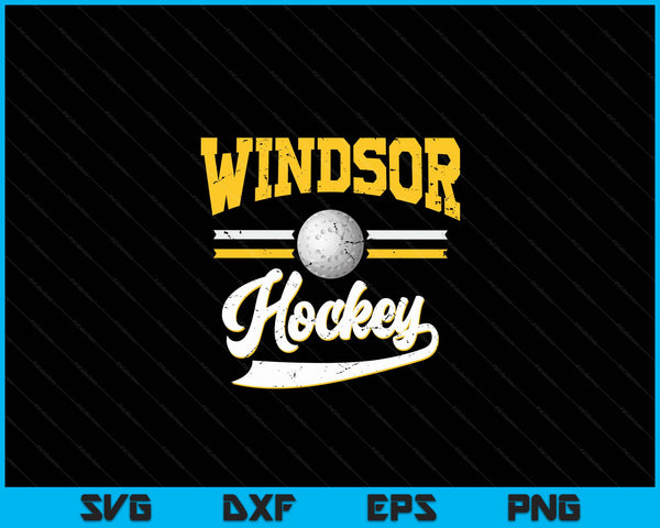 Retro Game Day Vintage Windsor Hockey SVG PNG Digital Cutting Files