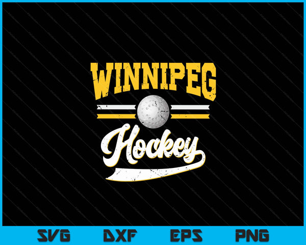 Retro Game Day Vintage Winnipeg Hockey SVG PNG Digital Cutting Files