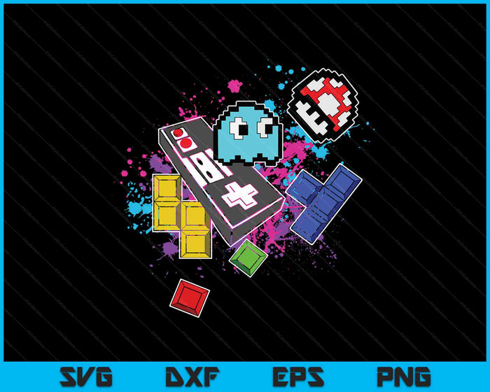 Retro Gamer dus Verbringte ich Meine Kindheit SVG PNG digitale snijbestanden