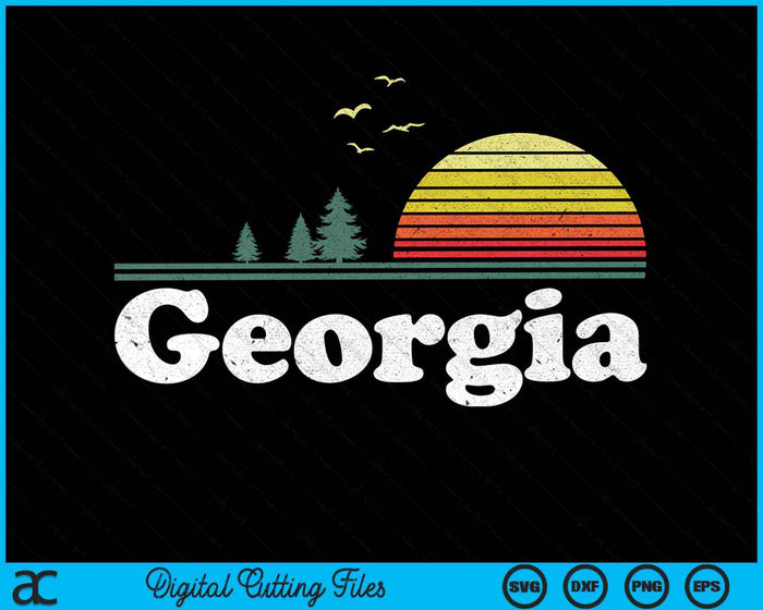 Retro Georgia State Park GA Inicio SVG PNG Cortar archivos imprimibles