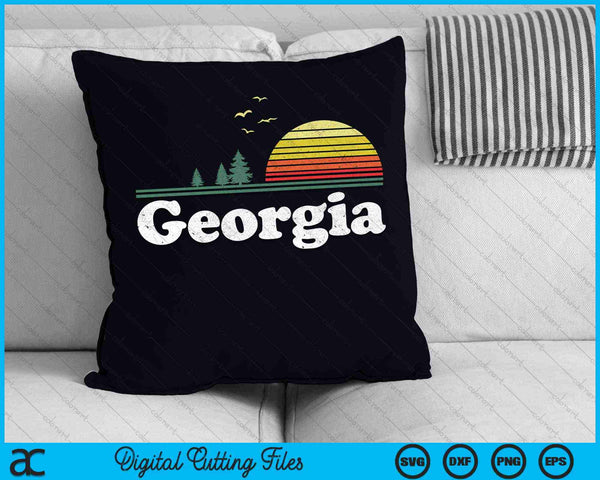 Retro Georgia State Park GA Inicio SVG PNG Cortar archivos imprimibles