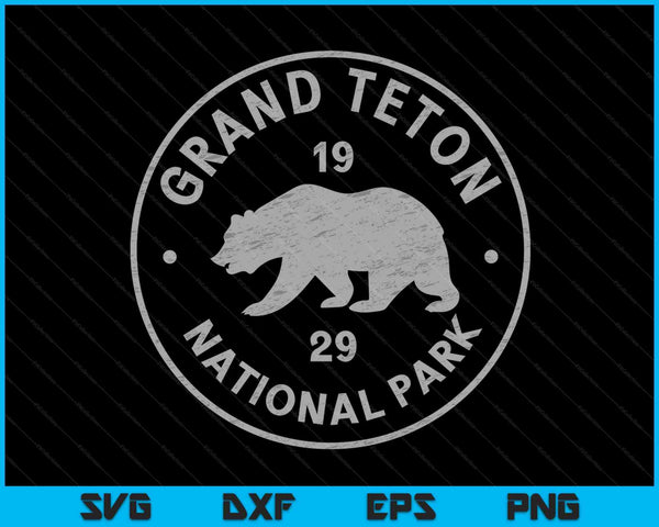 Grand Teton National Park Wyoming Est 1929 Hiking SVG PNG Digital Cutting Files