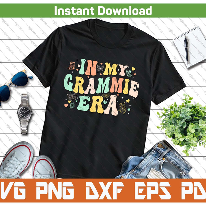Retro Groovy In My Grammie Era Mother's Day SVG PNG Digital Printable Files