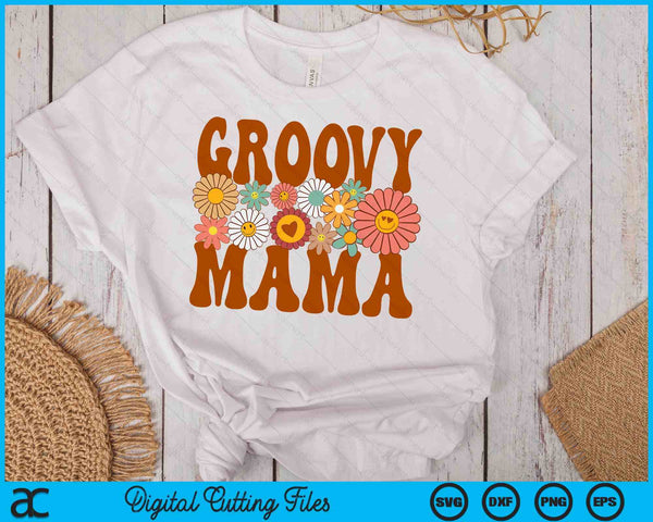 Groovy Mama Matching Family 1e verjaardagsfeestje SVG PNG digitale snijbestanden