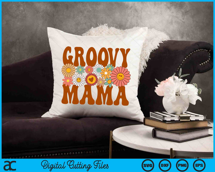 Groovy Mama Matching Family 1e verjaardagsfeestje SVG PNG digitale snijbestanden