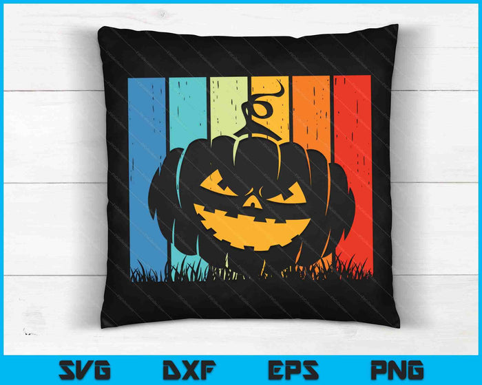 Retro Halloween Pompoen SVG PNG Digitale Snijbestanden