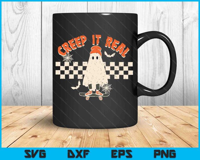 Halloween Creep it Real Vintage Ghost Halloween SVG PNG Digital Cutting Files