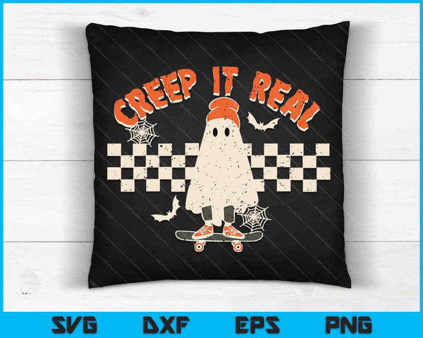 Halloween Creep it Real Vintage Ghost Halloween SVG PNG digitale snijbestanden