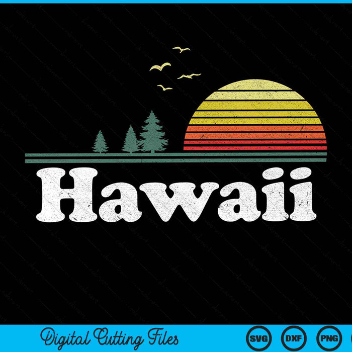 Retro Hawaii state park hi home SVG cut file