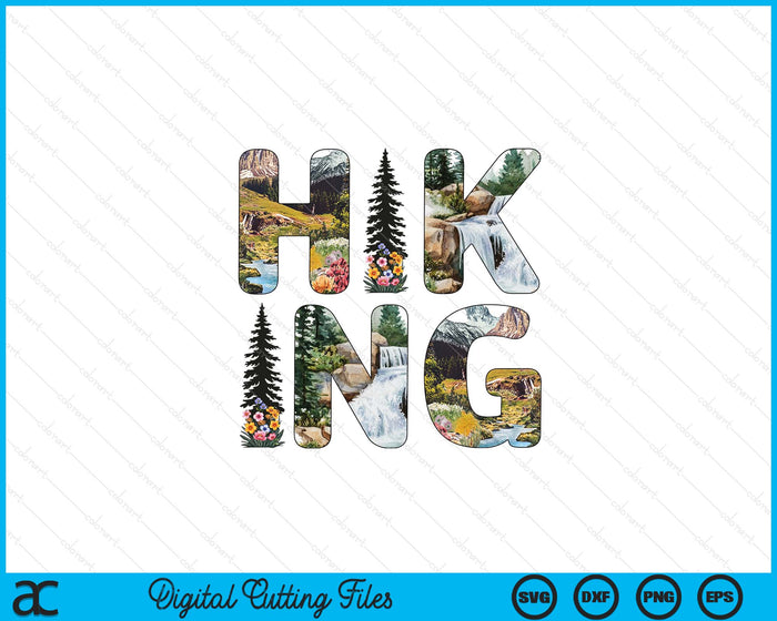 Retro Hiking  Vintage Mountain Adventure Design SVG PNG Digital Printable Files
