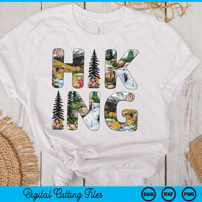Retro Hiking  Vintage Mountain Adventure Design SVG PNG Digital Printable Files