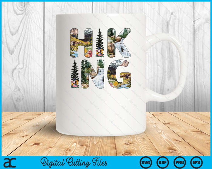 Retro Hiking  Vintage Mountain Adventure Design SVG PNG Digital Printable Files