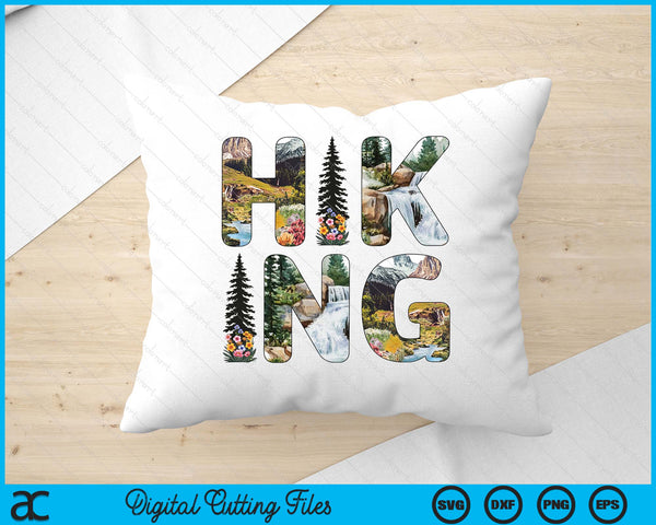 Retro Hiking  Vintage Mountain Adventure Design SVG PNG Digital Printable Files