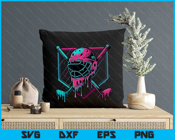 Retro Ice Cream Hockey For Boys Kids And Youth Hockey Drip SVG PNG Digital Printable Files