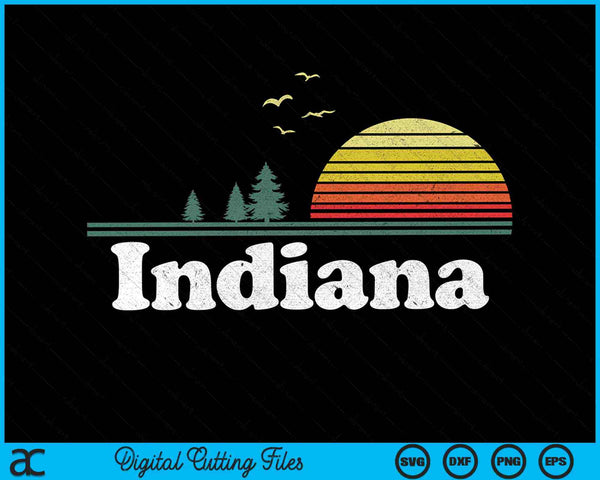 Retro Indiana state park in home SVG cut file