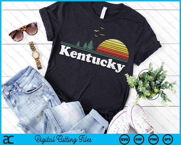 Retro Kentucky State Park KY Home Design SVG PNG Digital Cutting Files - on a t-shirt