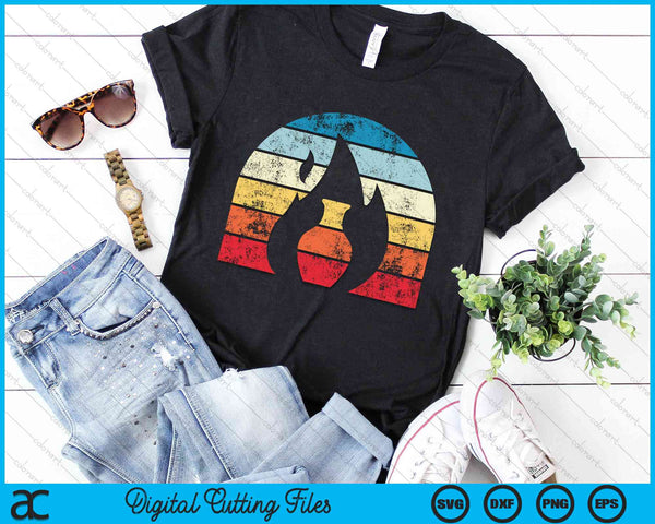 Retro Kiln Pottery Ceramic Artist Potter Ceramicist SVG PNG Digital Cutting File - on a t-shirt