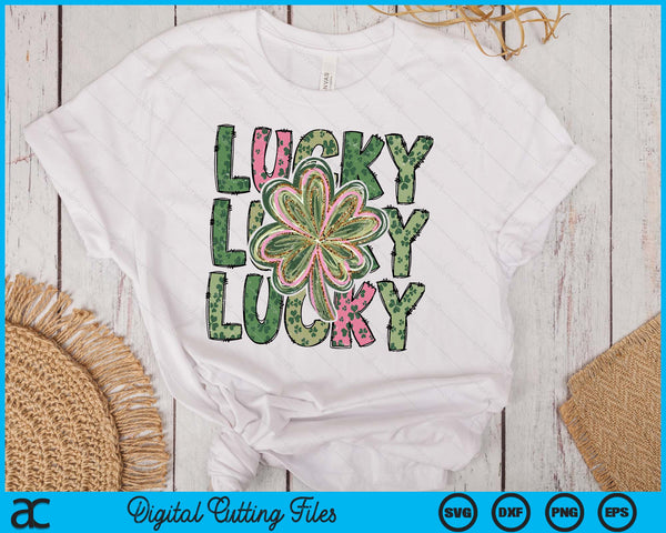 Retro Lucky Coquette St Patrick's St Patty's Day SVG PNG Digital Printable Files