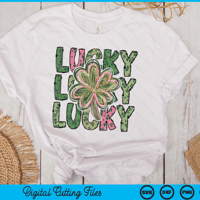 Retro Lucky Coquette St Patrick's St Patty's Day SVG PNG Digital Printable Files