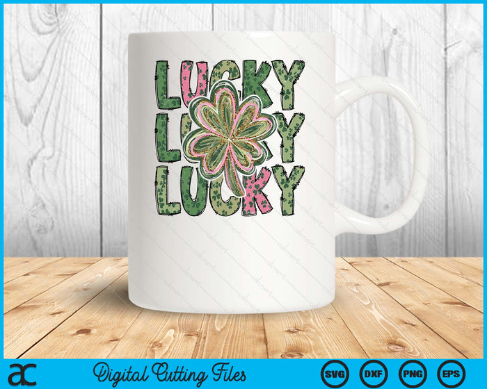 Retro Lucky Coquette St Patrick's St Patty's Day SVG PNG Digital Printable Files