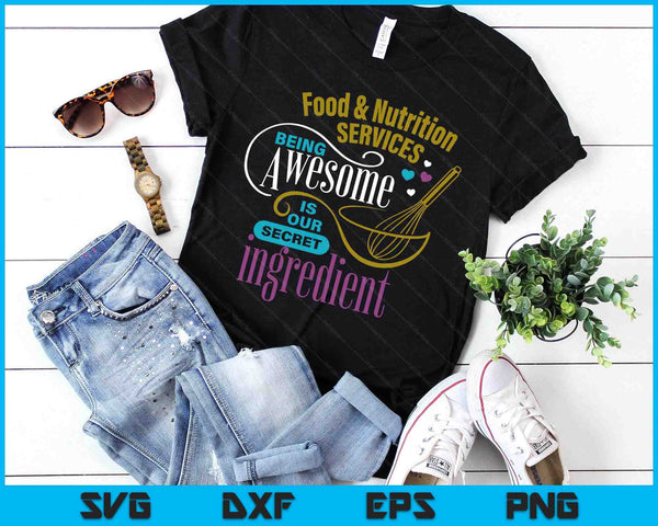 Retro Lunch Lady Food & Nutrition Services Being Awesome SVG PNG Digital Printable Files