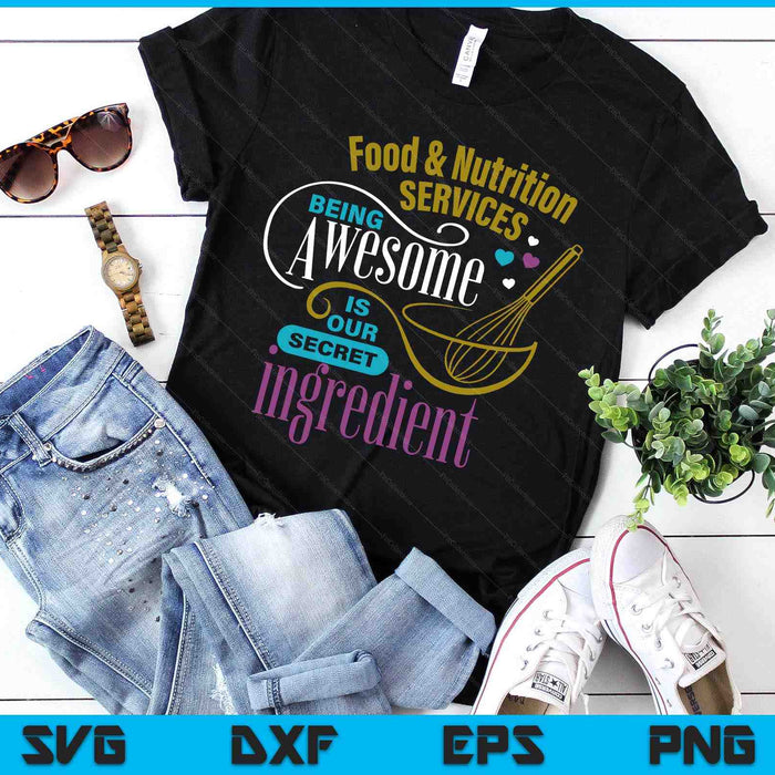 Retro Lunch Lady Food & Nutrition Services Being Awesome SVG PNG Digital Printable Files