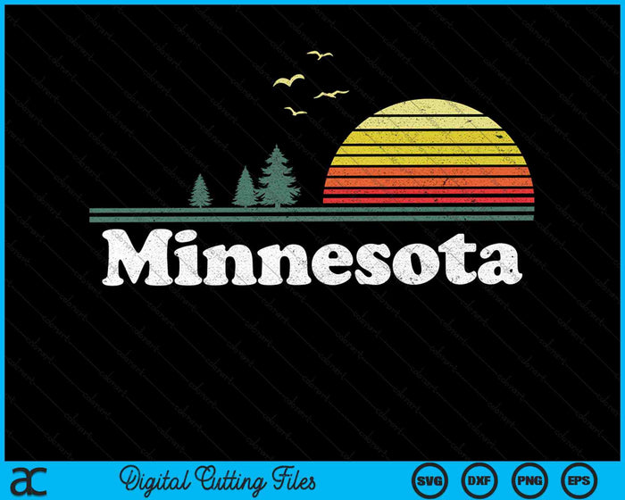 Retro Minnesota State Park MN Diseño de casa SVG PNG Archivos de corte digital