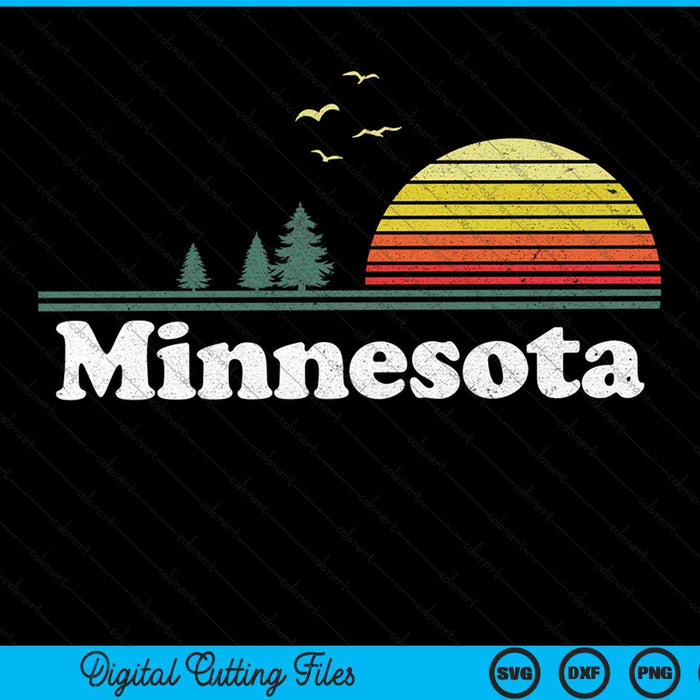 Retro Minnesota State Park MN Diseño de casa SVG PNG Archivos de corte digital