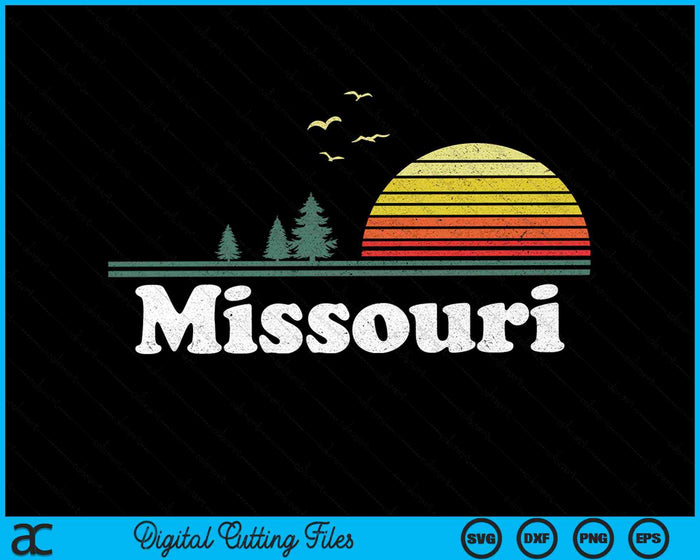 Retro Missouri State Park MO Home Design SVG PNG Archivos de corte digitales