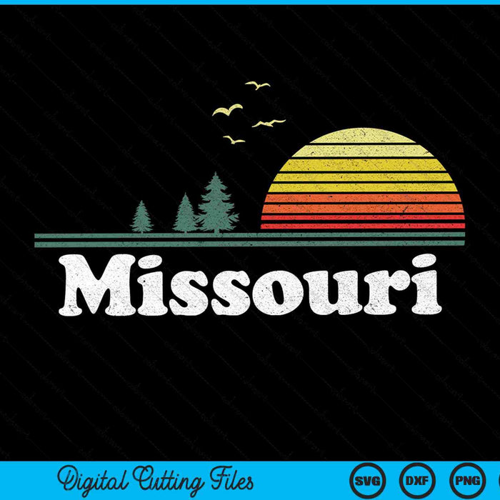 Retro Missouri State Park MO Home Design SVG PNG Archivos de corte digitales