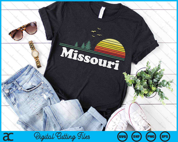 Retro Missouri State Park MO Home Design SVG PNG Archivos de corte digitales