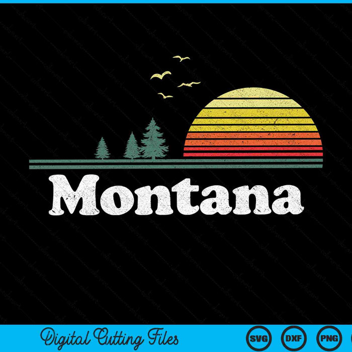 Retro Montana state park mt home SVG cut file
