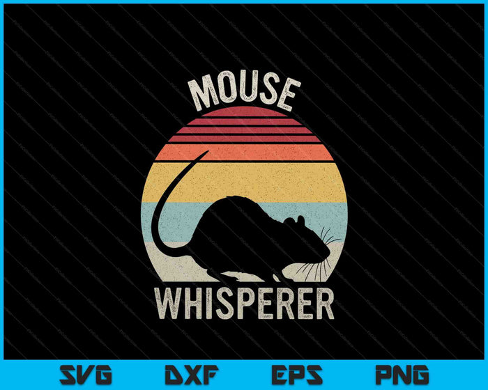 Retro Mouse Whisperer Shirt Mouse Lover Gift Funny Vintage SVG PNG Digital Printable Files
