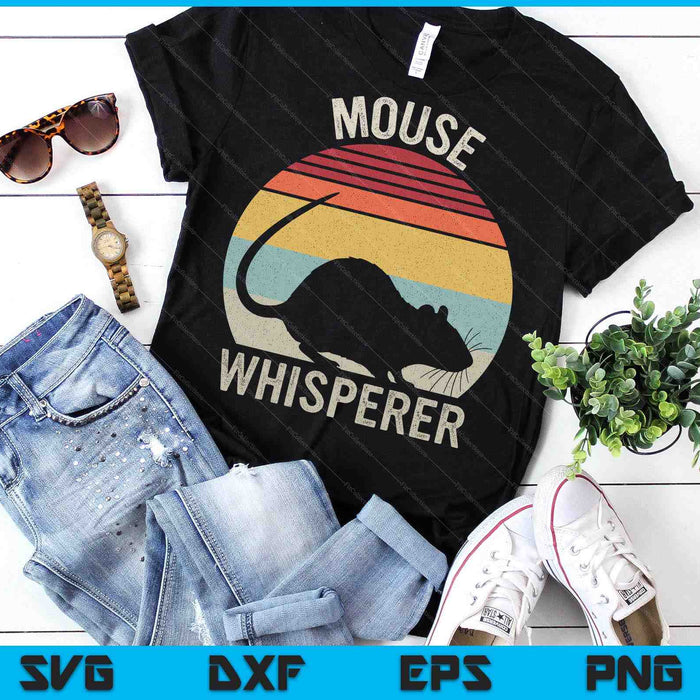 Retro Mouse Whisperer Shirt Mouse Lover Gift Funny Vintage SVG PNG Digital Printable Files