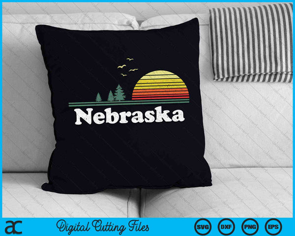 Retro Nebraska State Park NE Home Design SVG PNG Archivos de corte digital