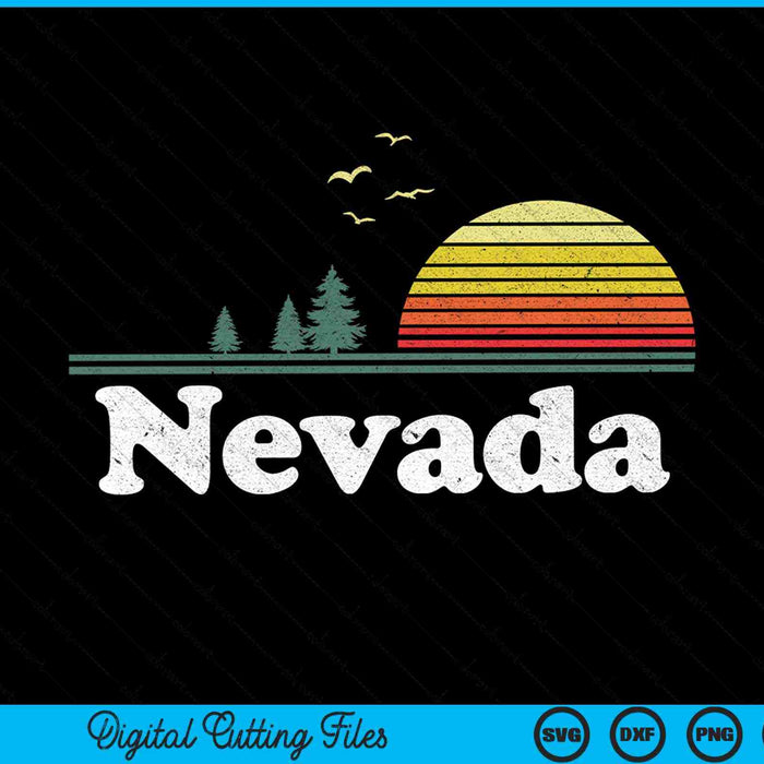 Retro Nevada State Park NV Diseño de casa SVG PNG Archivos de corte digital