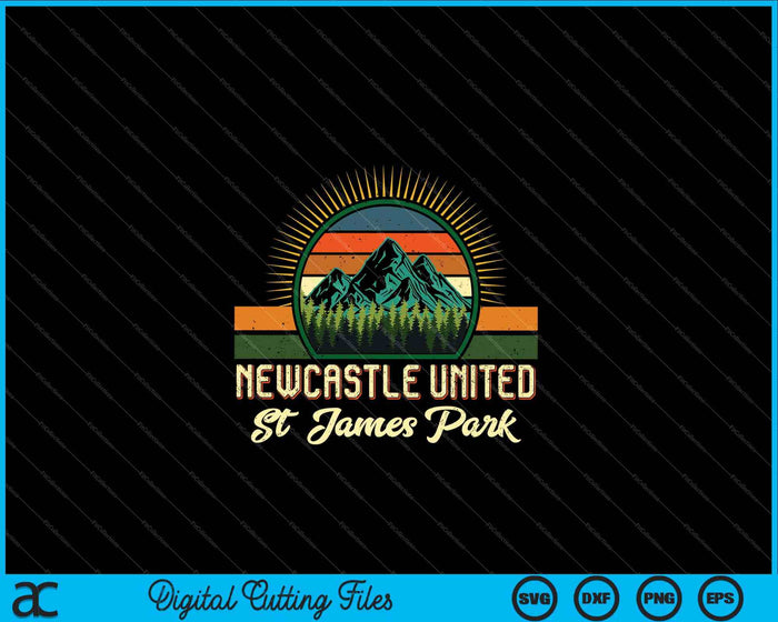 Newcastle United St James Park Camping Senderismo SVG PNG Archivos de corte digital