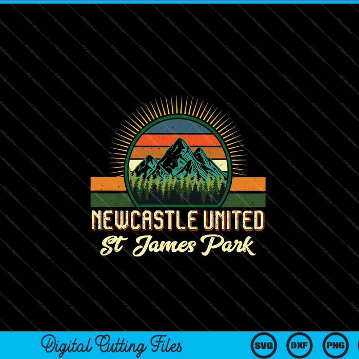 Newcastle United St James Park Camping Wandelen SVG PNG digitale snijbestanden