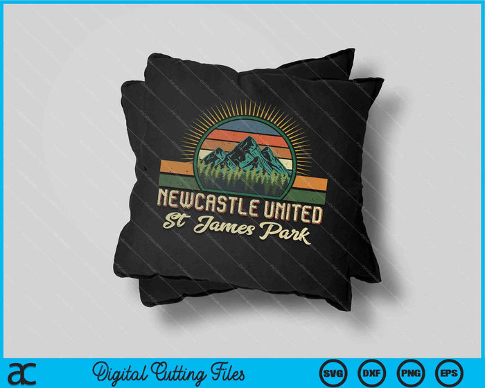Newcastle United St James Park Camping Senderismo SVG PNG Archivos de corte digital