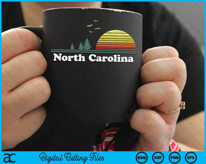 Retro Carolina del Norte State Park NC Home Design SVG PNG Archivos de corte digital