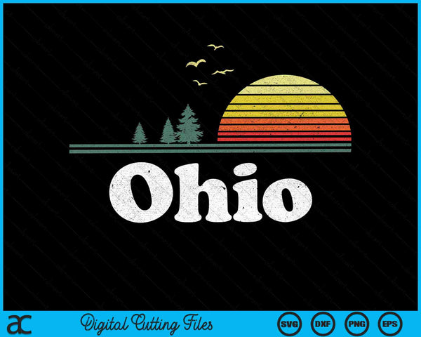 Retro Ohio State Park OH Home Design SVG PNG Cortar archivos imprimibles