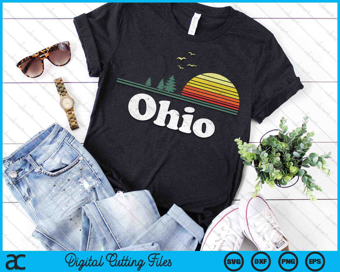 Retro Ohio State Park OH Home Design SVG PNG Cutting Printable Files