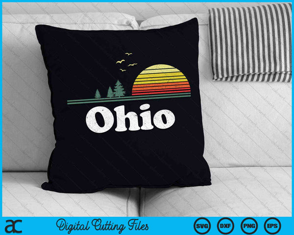 Retro Ohio State Park OH Home Design SVG PNG Cortar archivos imprimibles