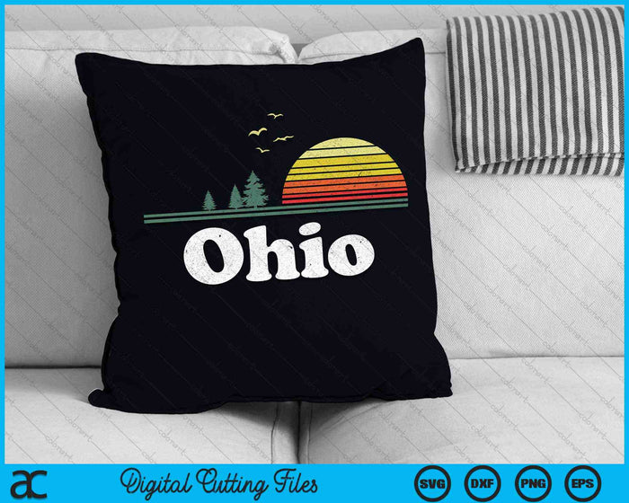 Retro Ohio State Park OH Home Design SVG PNG Cutting Printable Files
