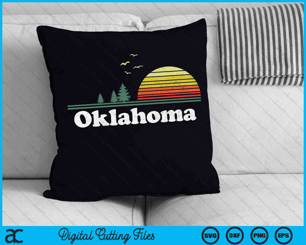 Retro Oklahoma State Park OK Home Design SVG PNG Cutting Printable Files