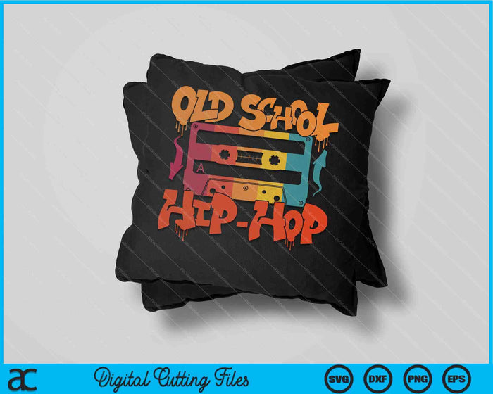 Retro Old School Hip Hop jaren '80 jaren '90 Graffiti Cassette SVG PNG Digitale Snijbestanden