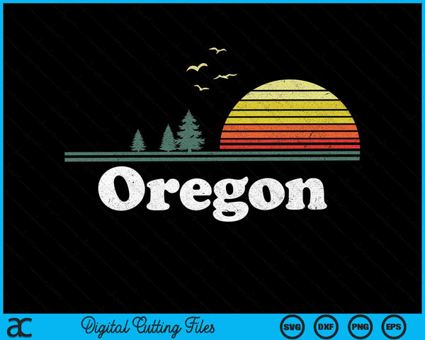 Retro Oregon State Park O Diseño de Hogar SVG PNG Cortando Archivos Imprimibles