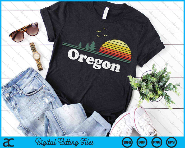 Retro Oregon State Park of Home Design SVG PNG snijden afdrukbare bestanden