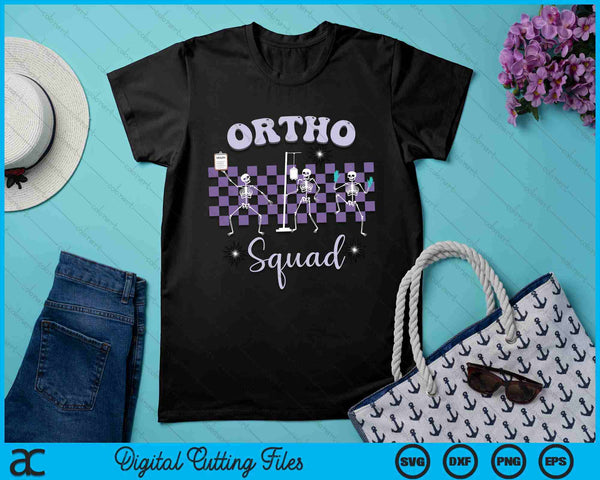 Retro Ortho Squad Dancing Skeleton Orthopedic Nurse RN SVG PNG Digital Cutting Files