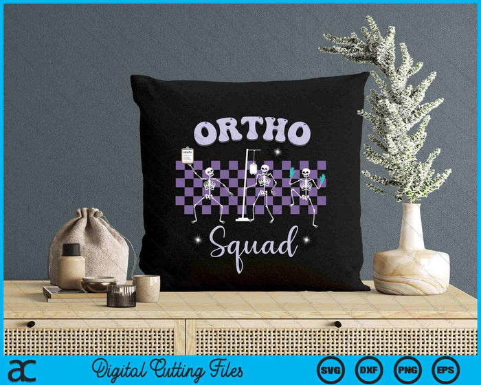 Retro Ortho Squad Dancing Skeleton Orthopedic Nurse RN SVG PNG Digital Cutting Files